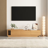 Wooden media console for modern home décor
