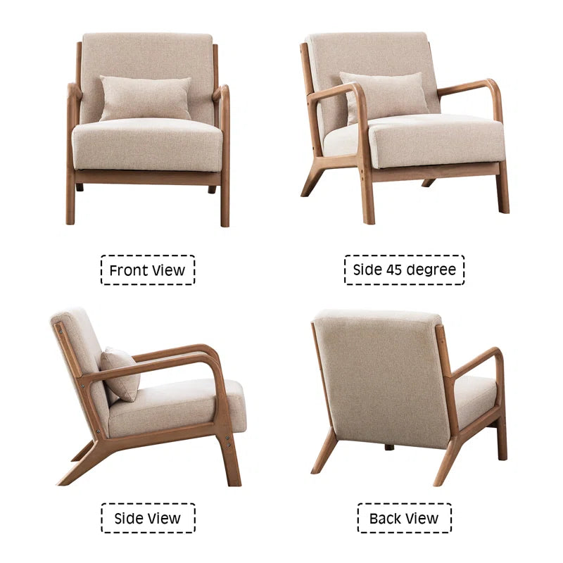 Contemporary upholstered accent chair for modern home décor
