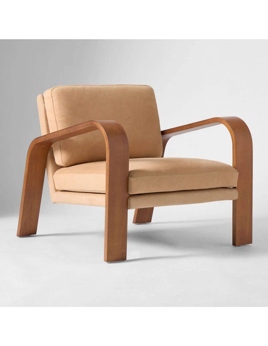 Premium teak wood accent chair for modern interiors