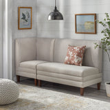 Solid teak wood dining nook bench seating