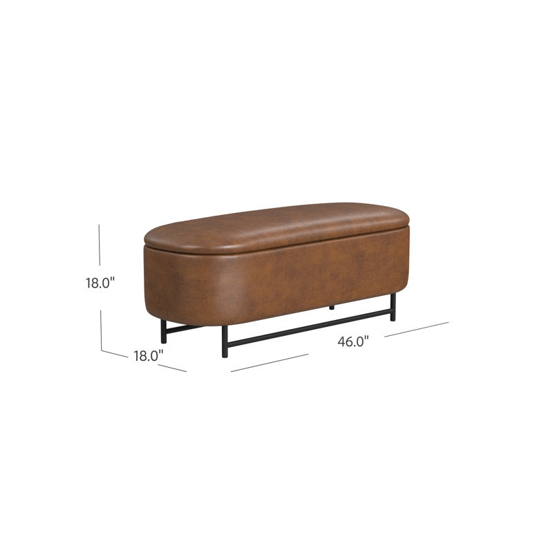 Hidden storage ottoman crafted from premium teak wood