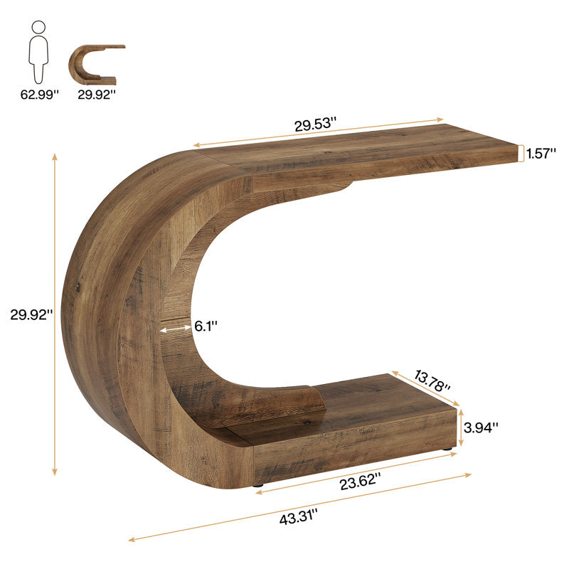 Luxury teak wood side table handcrafted furniture