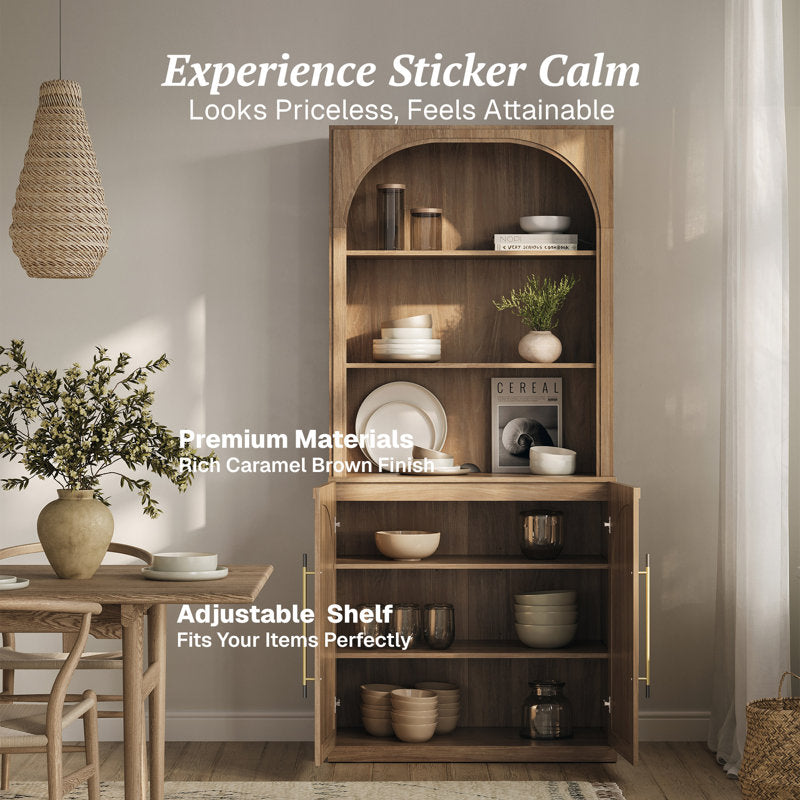 Minimalist teak wood display and storage unit