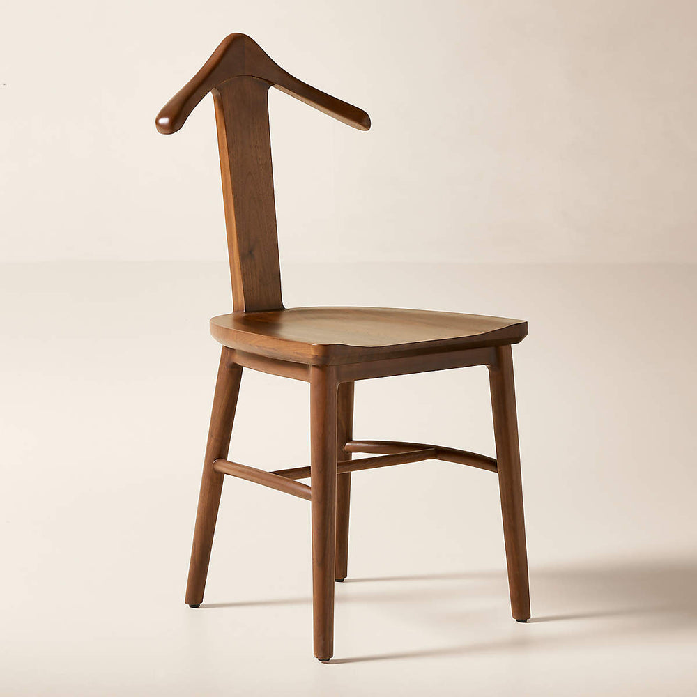 Luxury teak wood dressing room chair