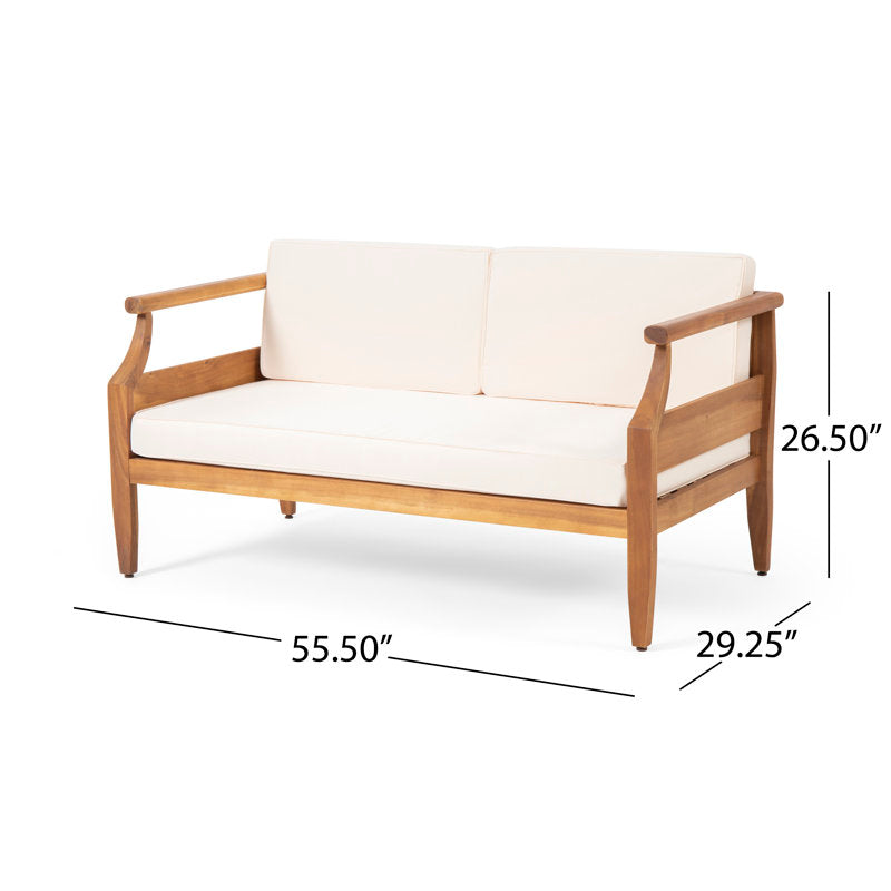 modern teak wood living room sofa set
