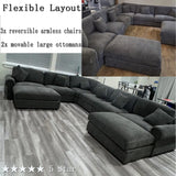 modular grey sectional sofa large family seatin