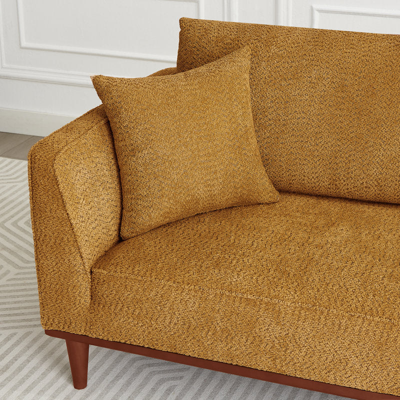 Modern mustard chaise sofa for home interior