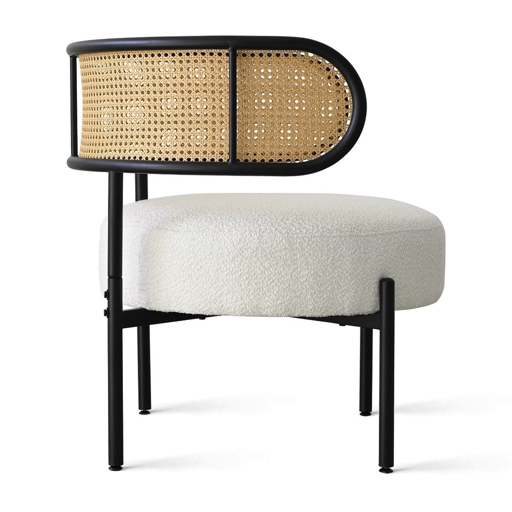 Luxury bouclé upholstered accent chair