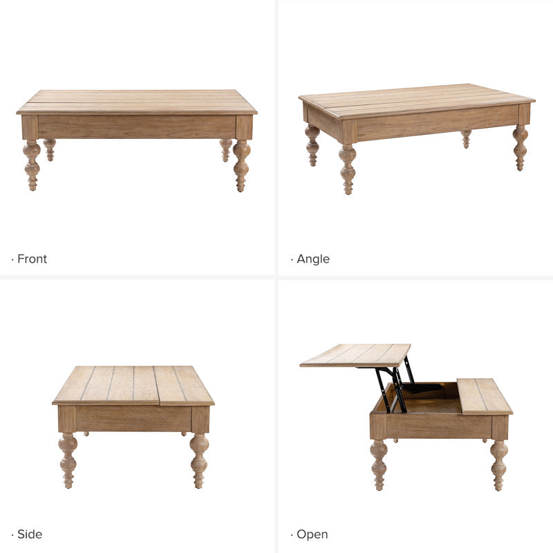 Natural teak wood living room center table