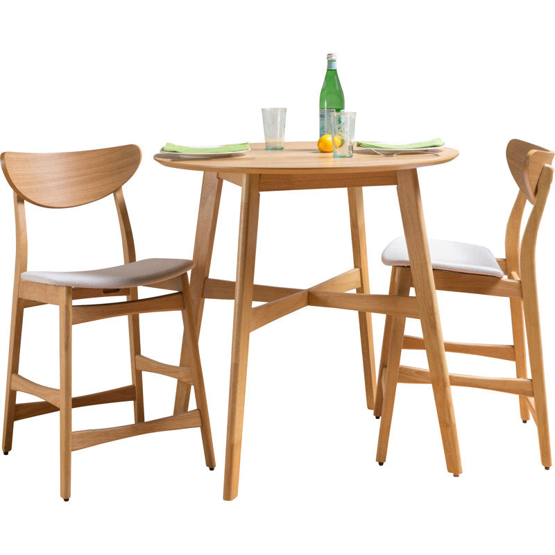 Solid teak wood 2 seater dining table with chairs