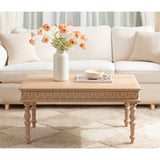 Natural finish teak wood center table