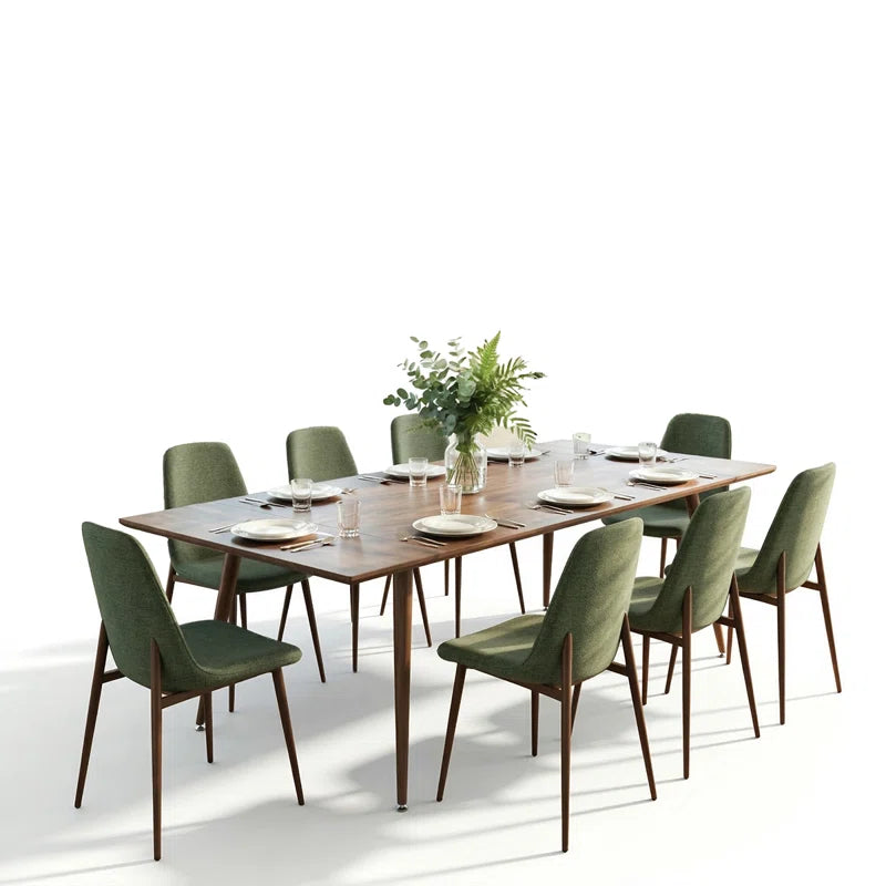 modern dining room furniture set with plants