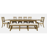 Modern rustic dining furniture set for 6 people