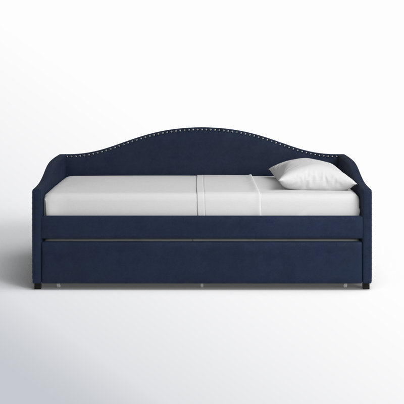Premium teak wood upholstered daybed by Sky Rise Decor