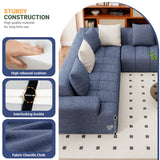 Elegant modular sofa set with plush cushions