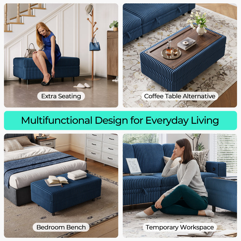 Luxury upholstered coffee table for modern homes