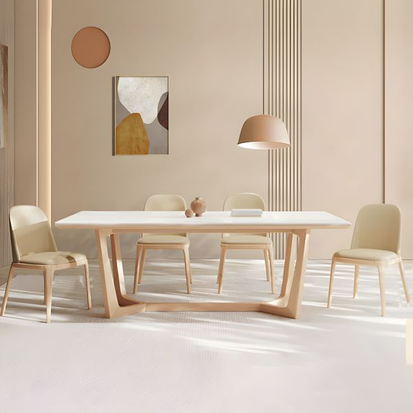 luxury marble top dining table with chairs