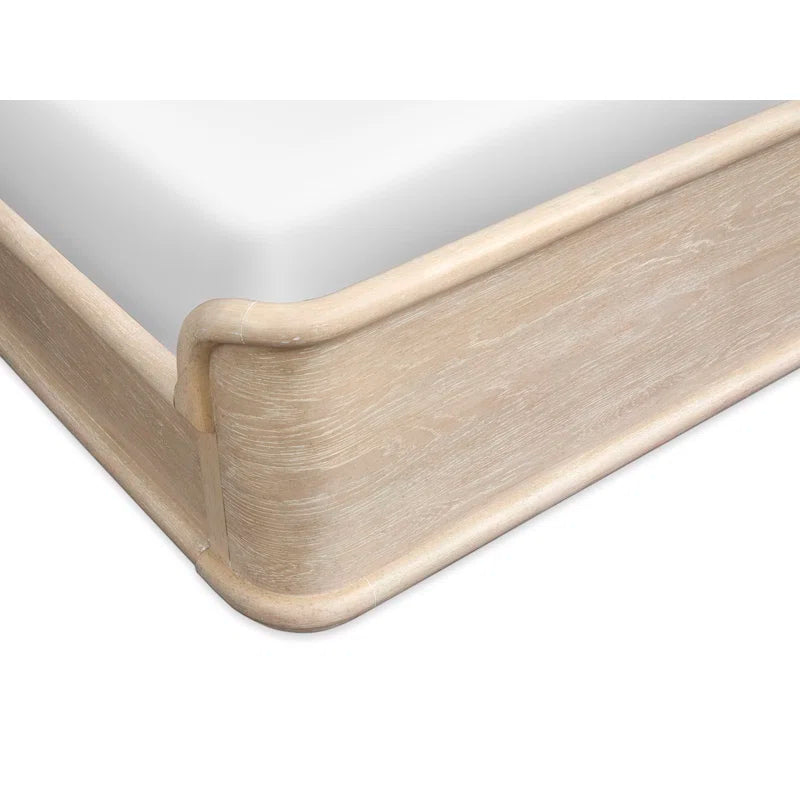 contemporary light wood bed frame design