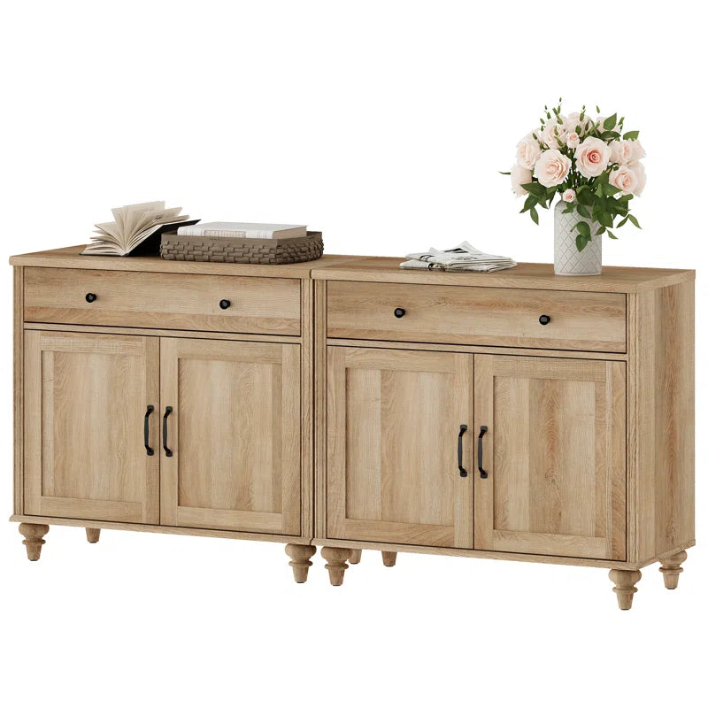Dining room buffet cabinet with farmhouse design