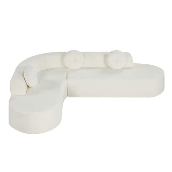 Contemporary living room curved sofa