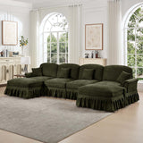 Elegant olive green luxury sofa for living room