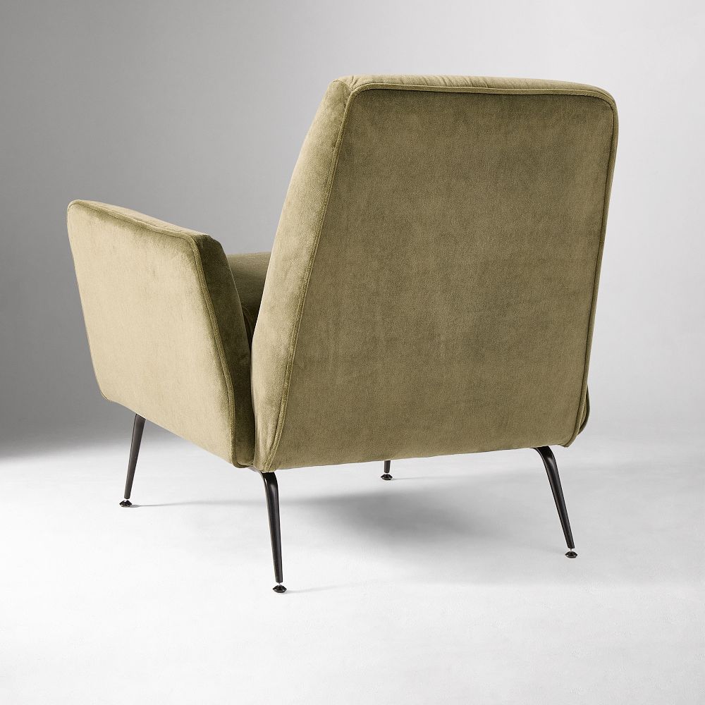Contemporary accent armchair with premium fabric upholstery
