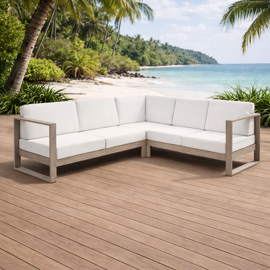 Modern Sectional Sofa L-Shape Patio Couch | Sky Rise Decor