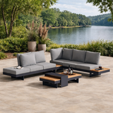 luxury patio L shape furniture with table