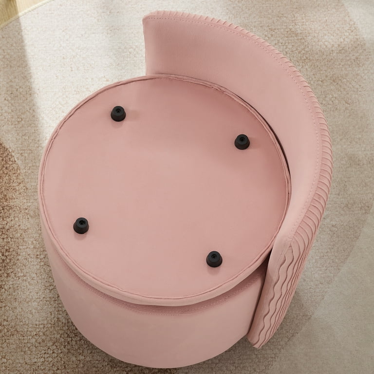 Elegant pink swivel velvet seating