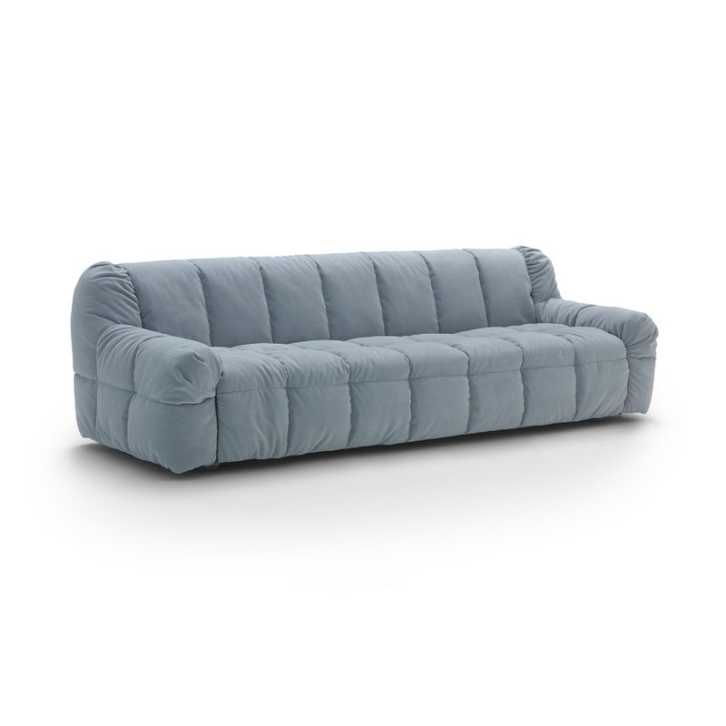 Minimalist modern sofa with tufted design