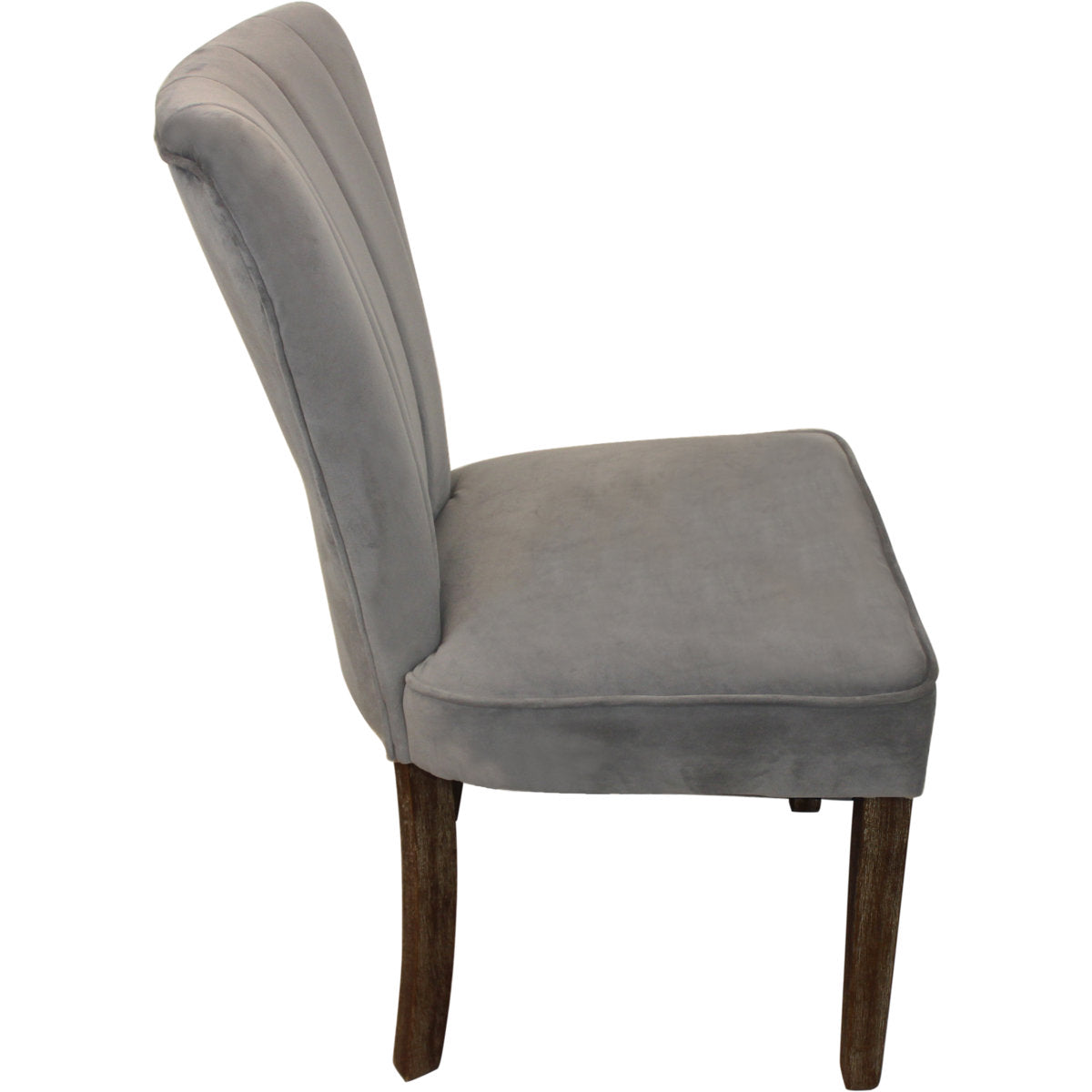 Luxury round dining set with grey fabric chairs
