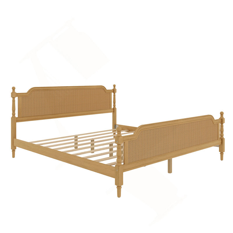classic cane headboard and footboard bed