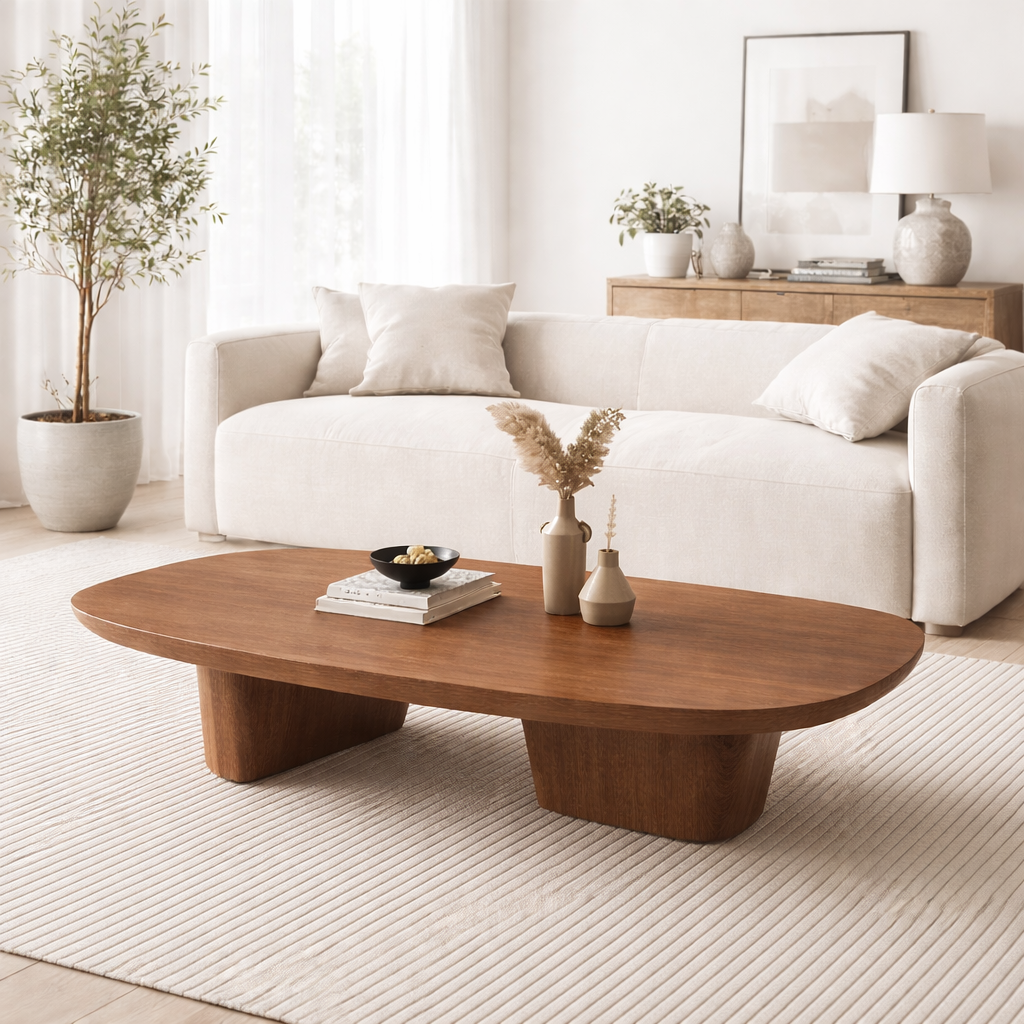 Orvessa Oval Wood Coffee Table