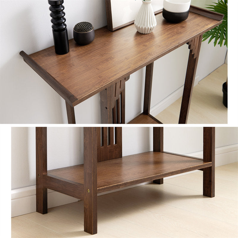 Wooden display table for living room