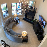 Contemporary curved sofa set for luxury interiors