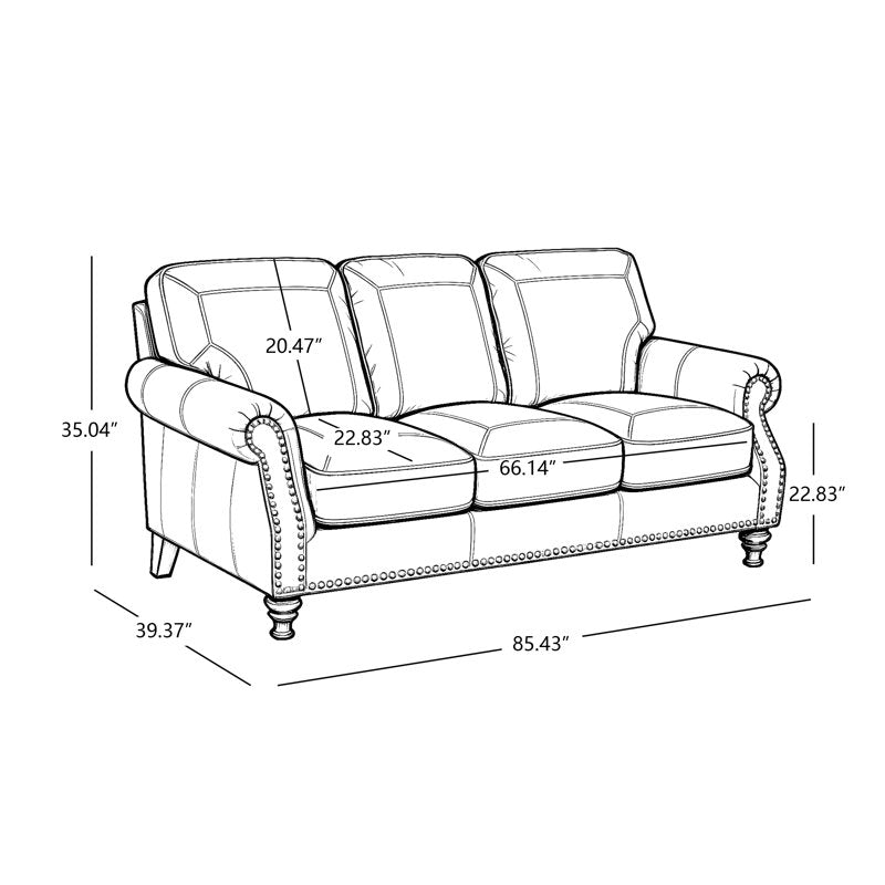Luxury living room sofa with teak wood frame