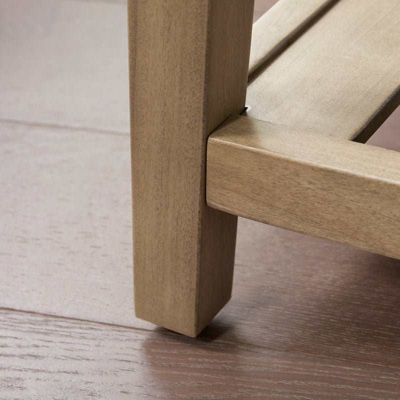 Natural teak wood hallway bench furniture