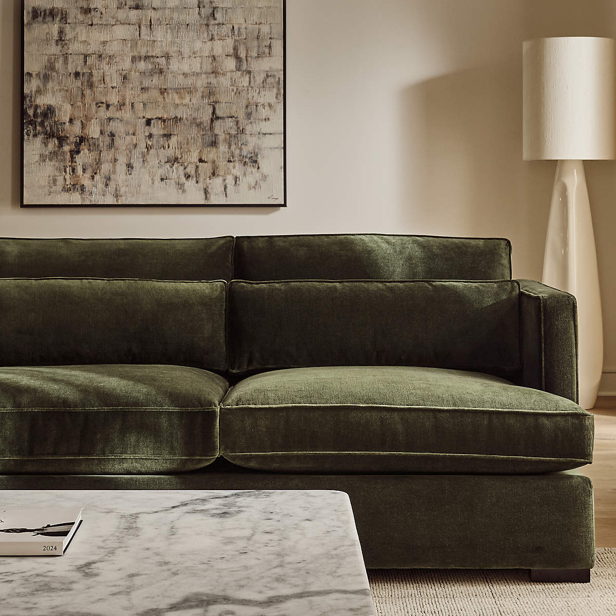 Comfortable three seater teak wood sofa