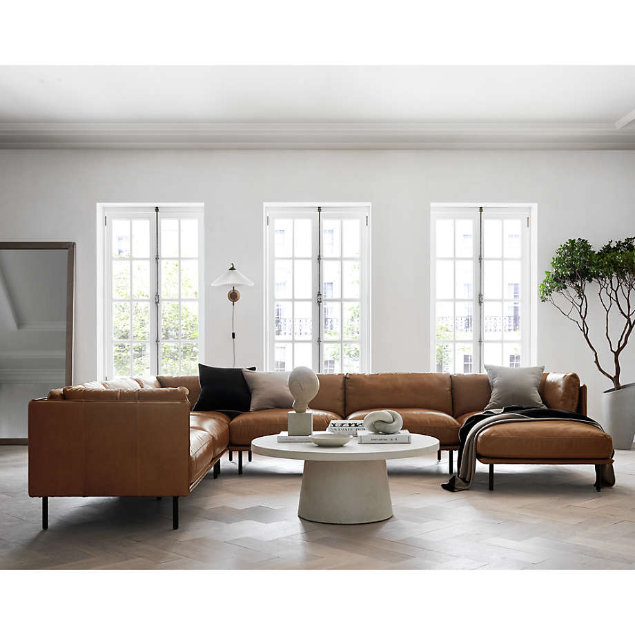 Elegant leather sectional sofa for modern homes