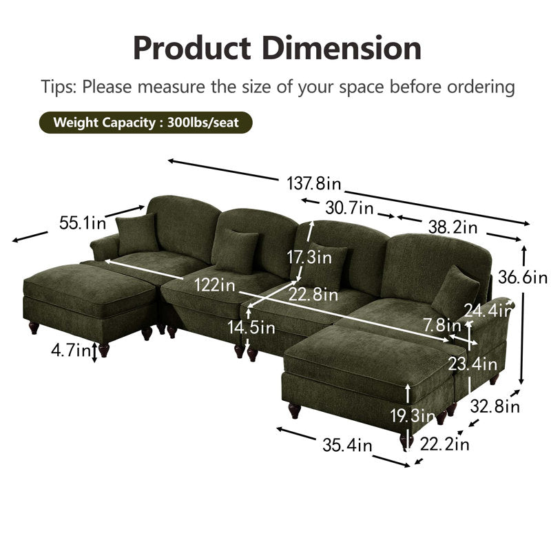 Premium handmade teak wood modular sofa