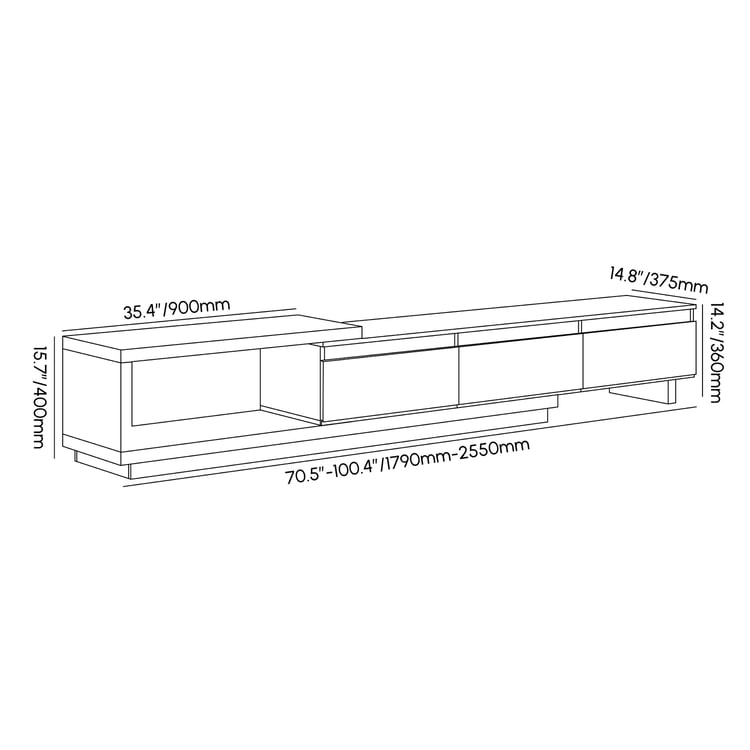 Premium wooden TV stand with storage