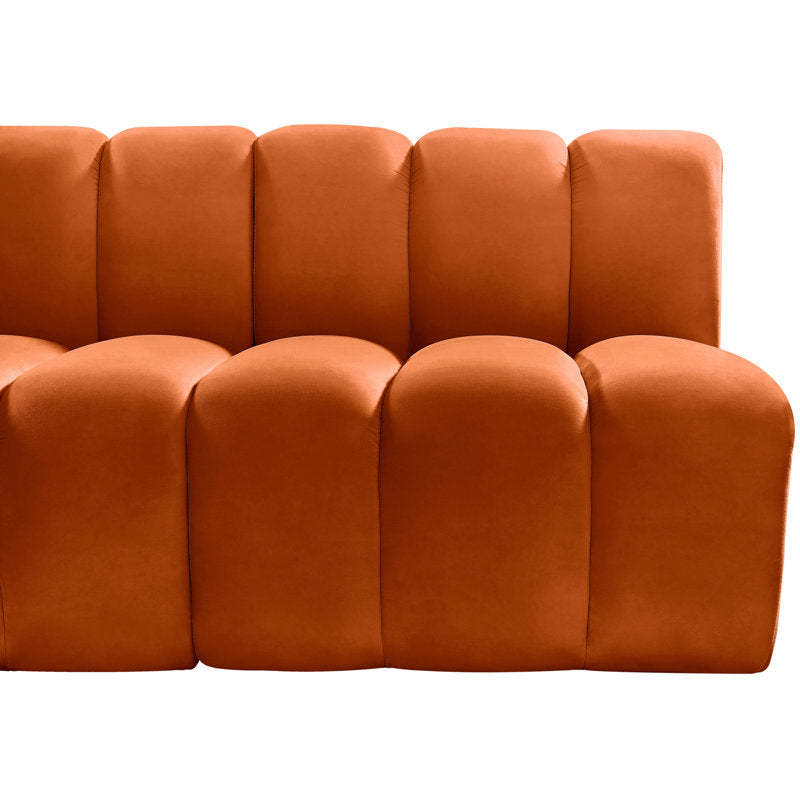 Premium channel tufted curved sofa set
