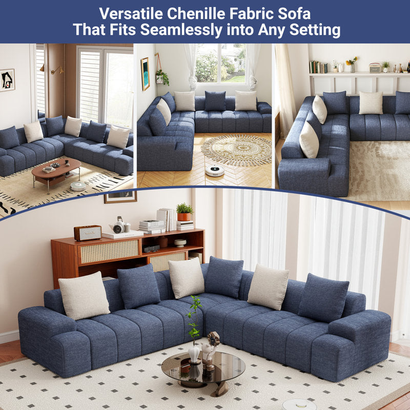Minimalist L shaped living room sofa furniture