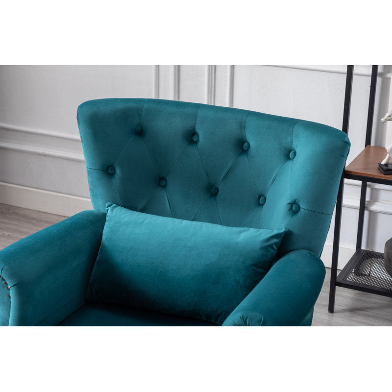 Stylish single seater armchair made from solid teak wood