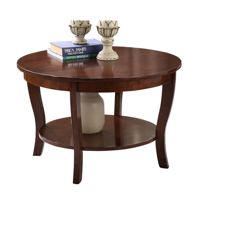 Modern teak wood coffee table walnut finish