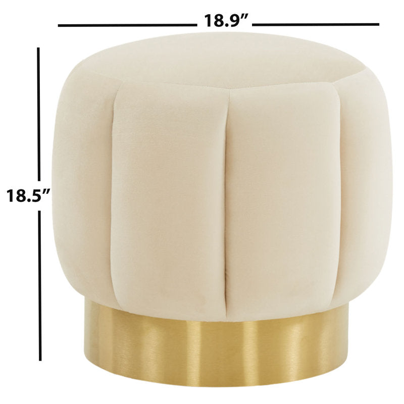 Soft boucle fabric ottoman for bedroom