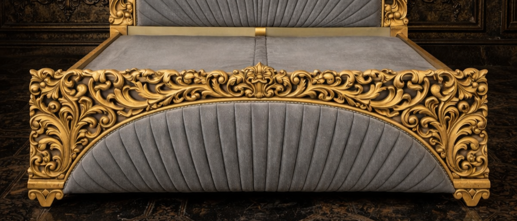 Premium royal style bedroom furniture bed