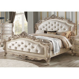 Classic hand carved teak wood bed