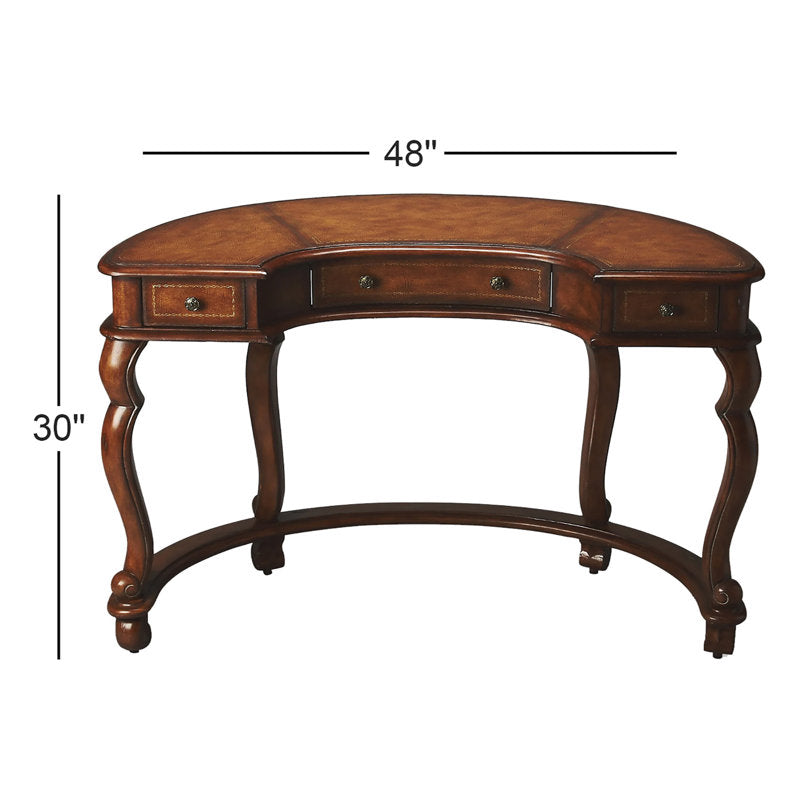 Handcrafted teak wood writing desk for home office