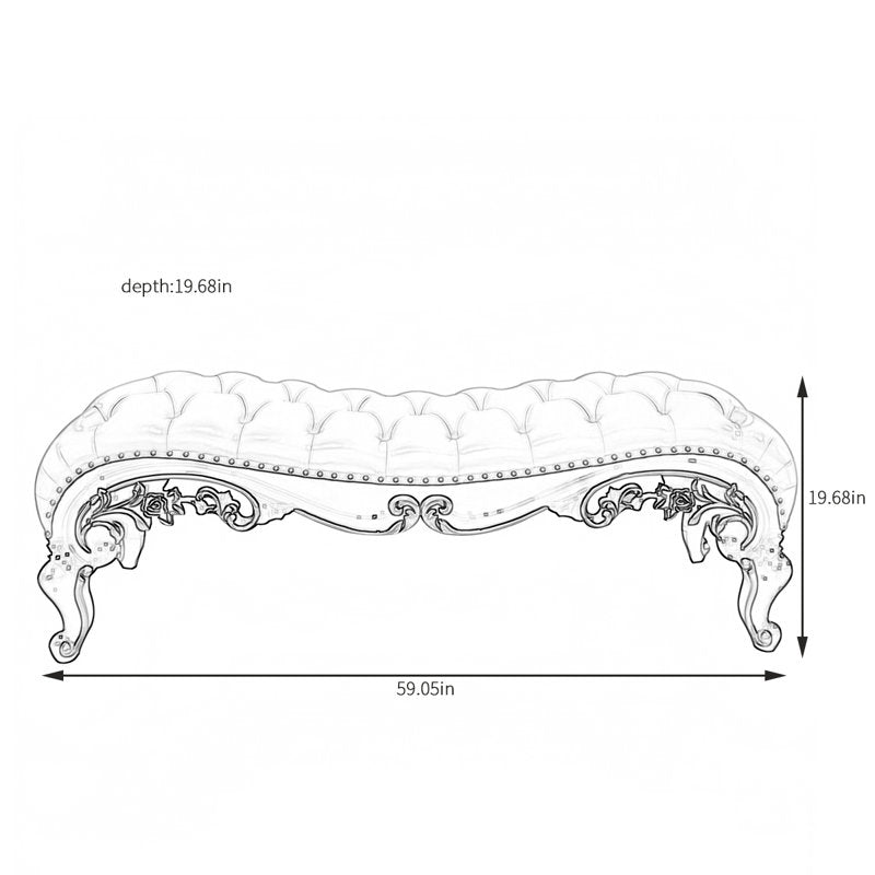 Royal Style Handcrafted Teak Wood Bench